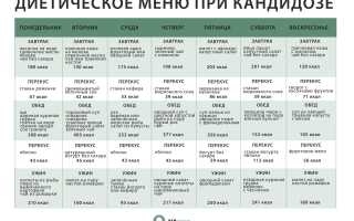 Диета при кандидозе пищевода и желудка